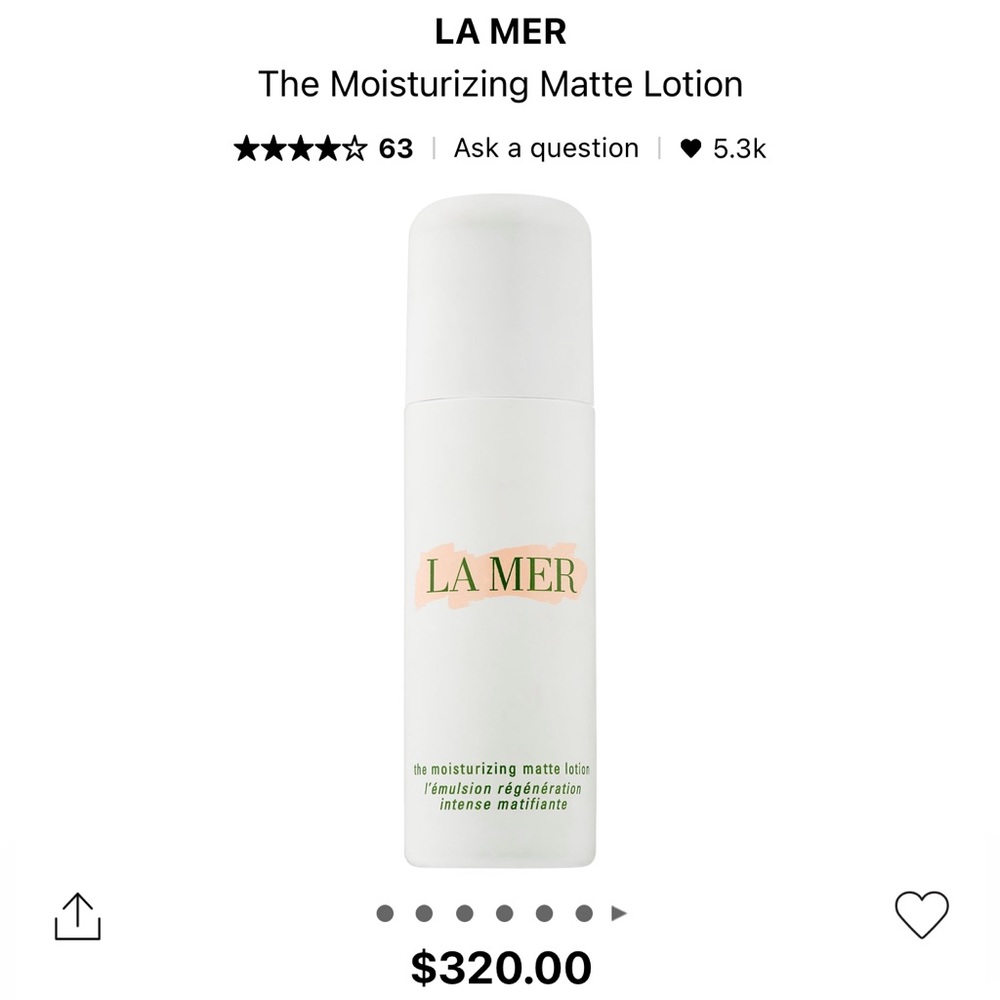 La Mer The Moisturizing Matte Lotion 1.7oz